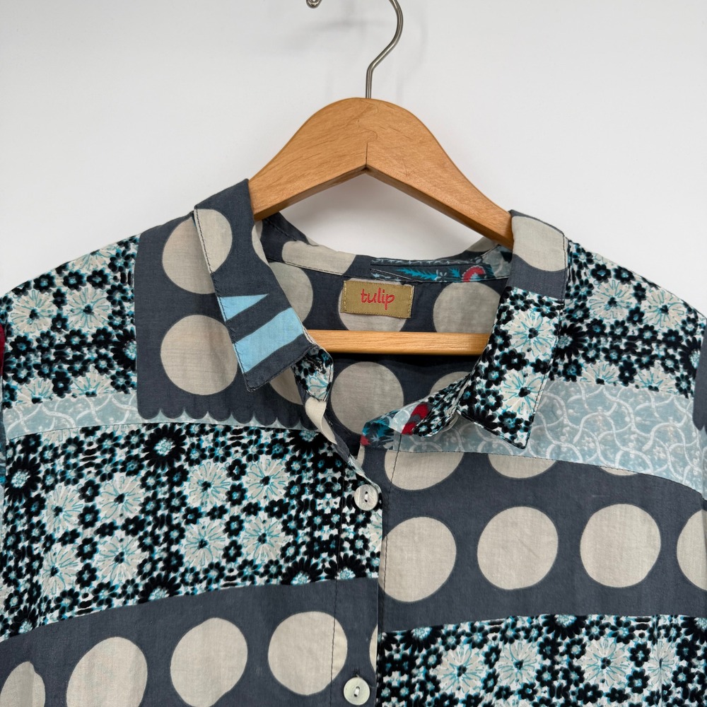 Tulip Oversized Multi-Color Boho Patchwork Asymme… - image 3